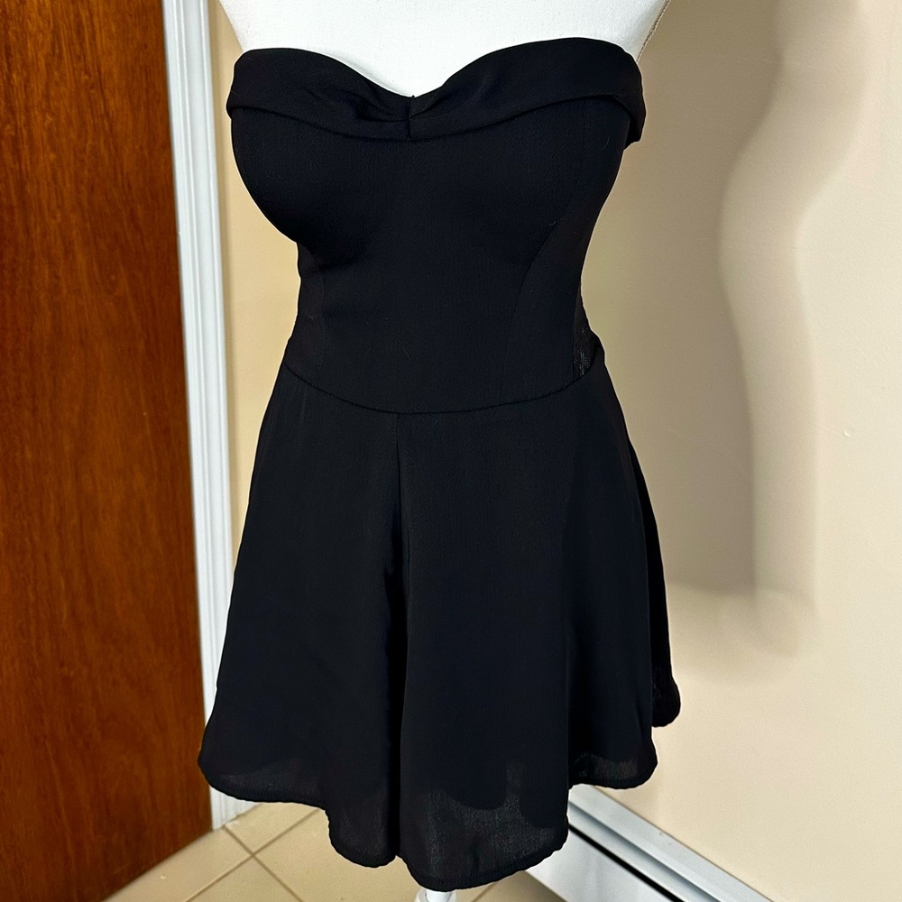 Black Romper side lace detailing